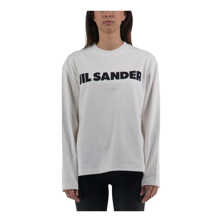 T-shirt z długim rękawem i okrągłym dekoltem Jil Sander