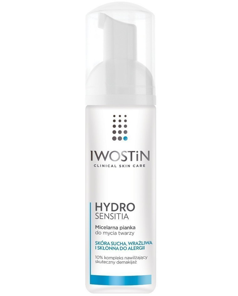 Iwostin Hydro Sensitia - pianka do mycia twarzy i demakijażu 165ml