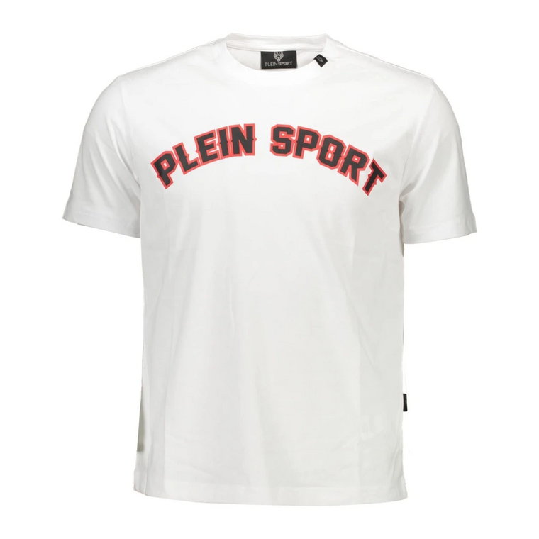 Biała koszulka z nadrukiem Plein Sport