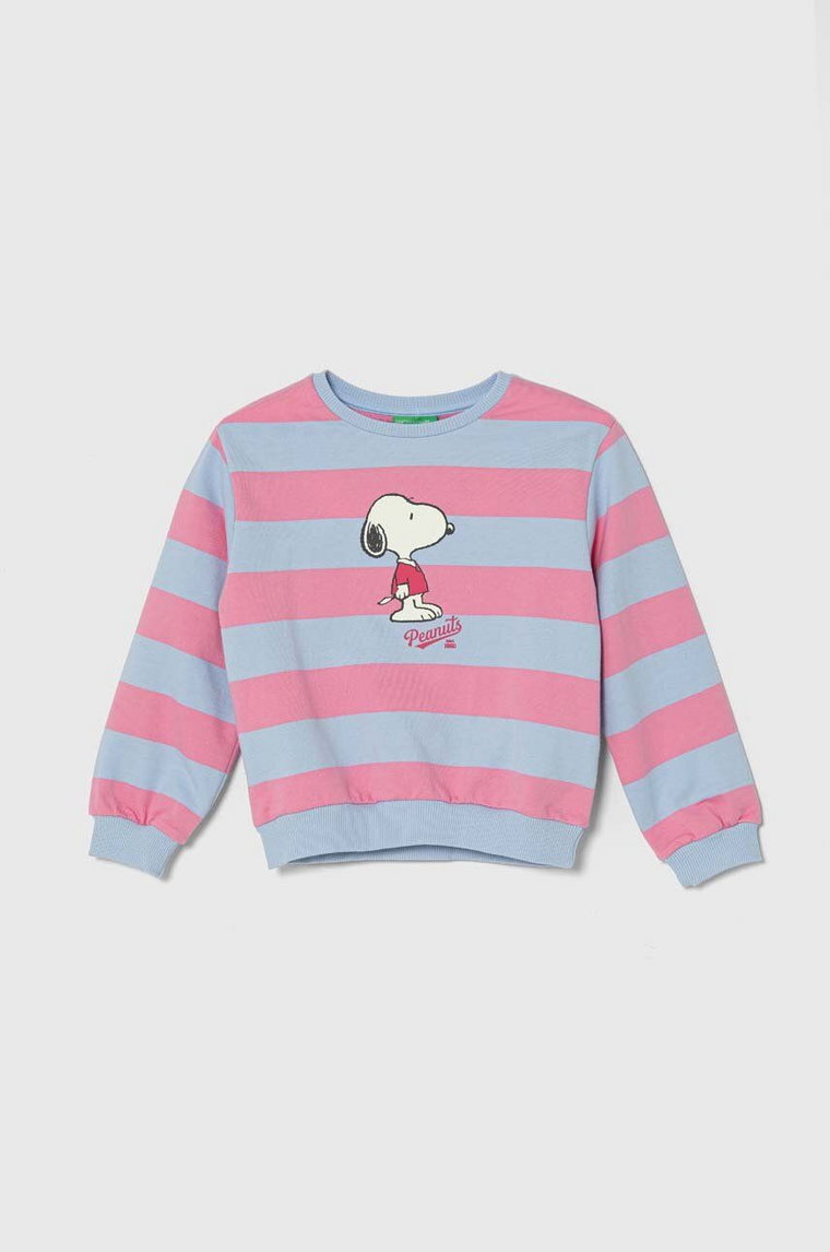 United Colors of Benetton bluza bawełniana dziecięca x Peanuts wzorzysta