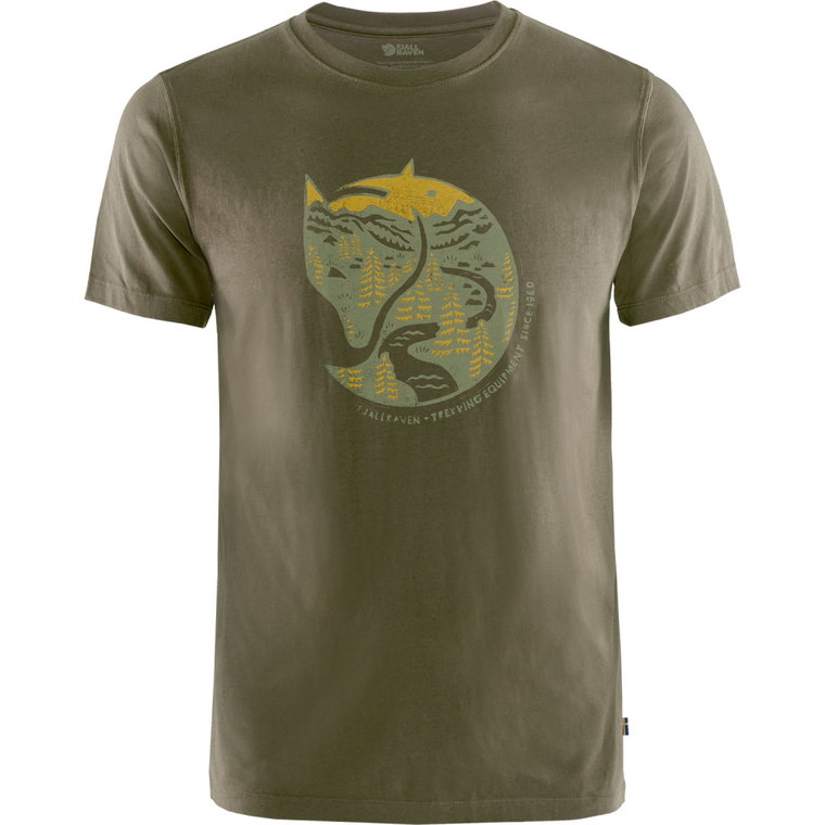 Koszulka męska Fjallraven Arctic Fox T-shirt dark olive - XL