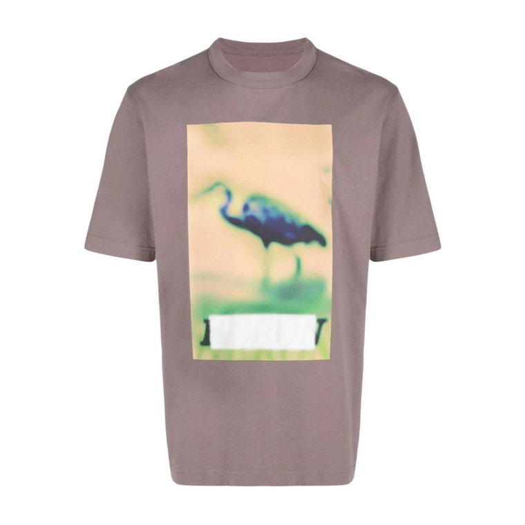 Fioletowa Censored Koszulka, Bawełna, Krótkie Rękawy Heron Preston