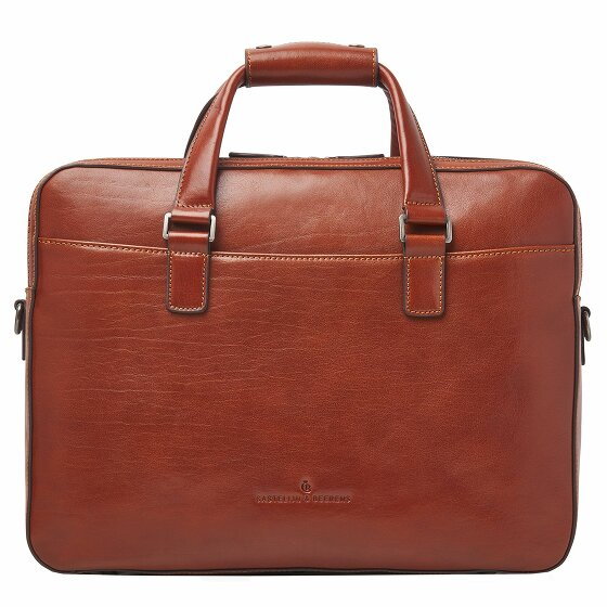 Castelijn & Beerens Ted Briefcase Leather 41 cm Laptop Compartment cognac