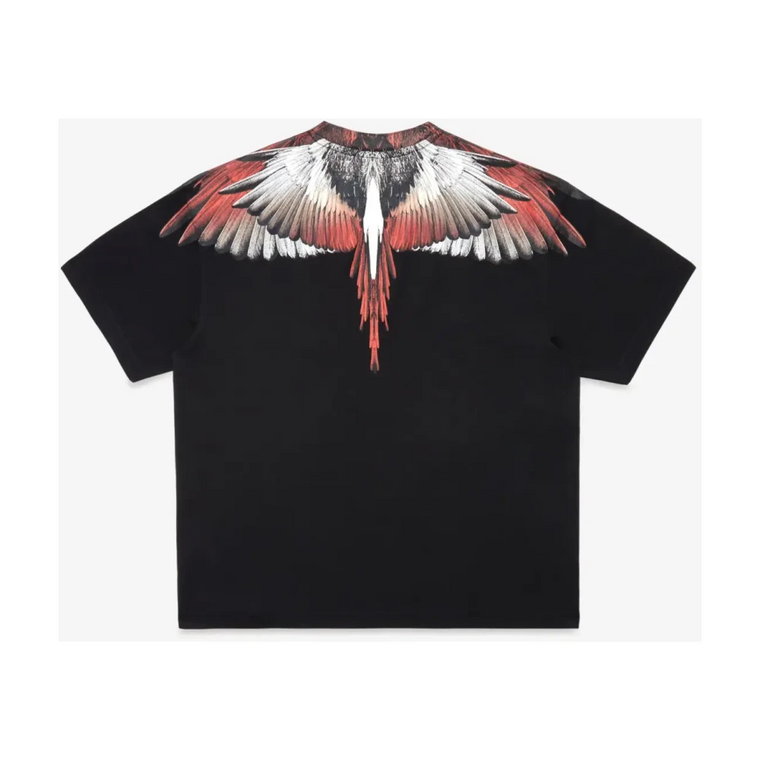Koszulka Icon Wings Czarny Koralowy Czerwony Marcelo Burlon