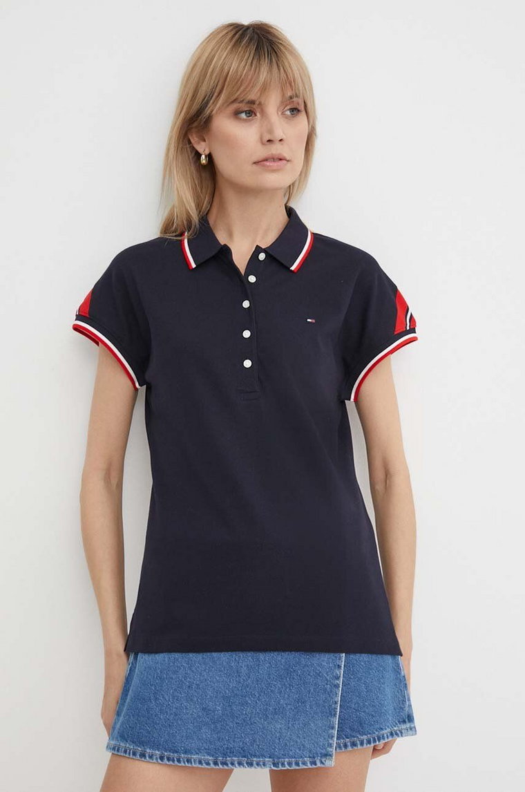 Tommy Hilfiger polo damski kolor granatowy WW0WW41285