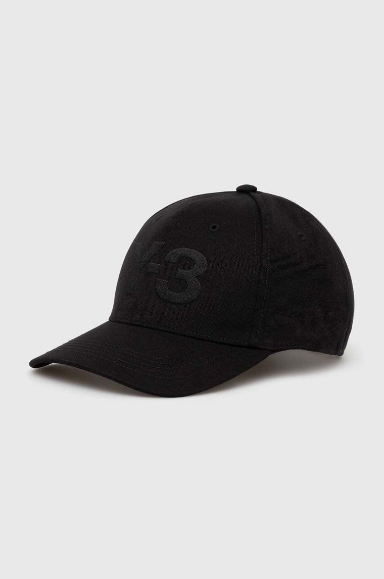 Y-3 czapka z daszkiem Logo Cap kolor czarny z aplikacją IY0104