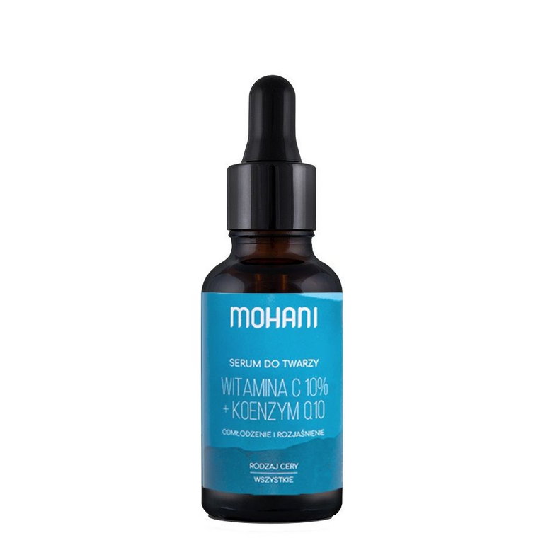 Mohani Odmładzająco-rozjaśniające serum do twarzy z wit. C 10% i Q10 30 ml