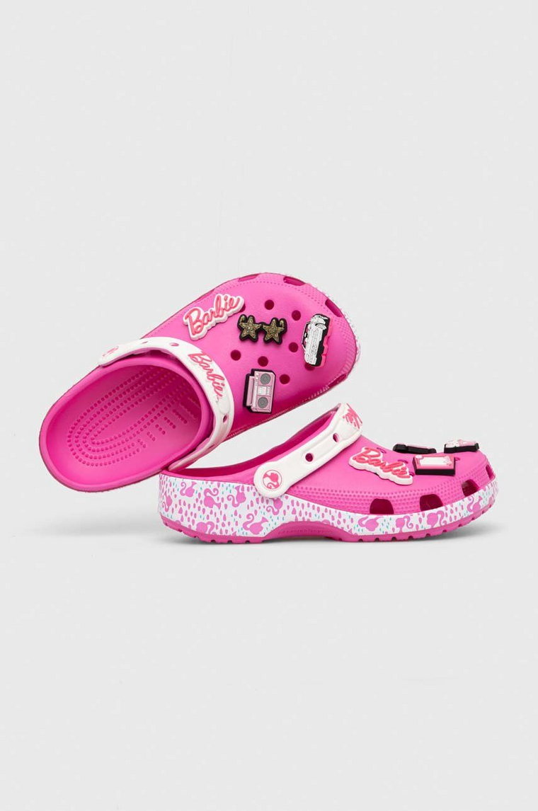 Crocs klapki Barbie Classic Clog damskie kolor różowy 206340