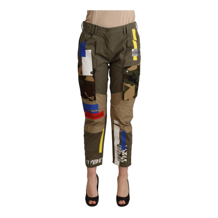 Green Military Cargo Trouser Cotton Pants Dolce & Gabbana