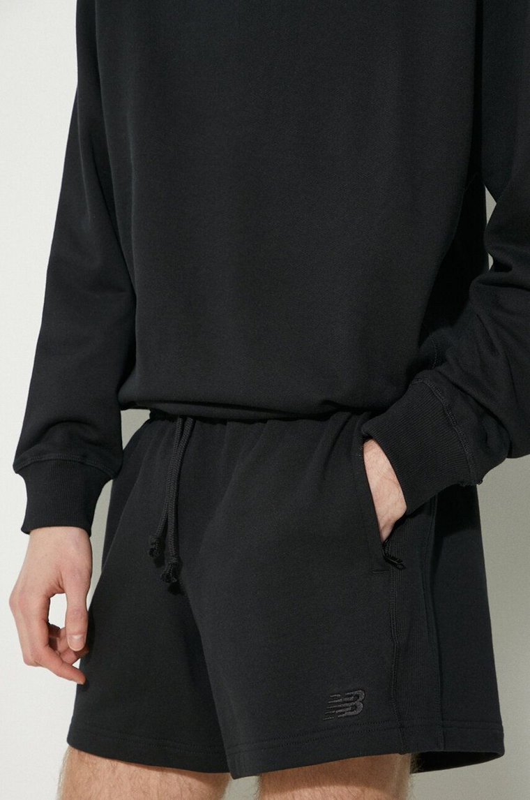 New Balance szorty bawełniane kolor czarny