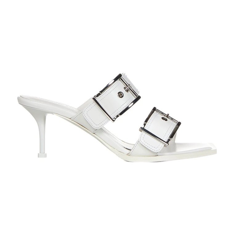 Białe sandały na szpilce - Eleganckie i Wyrafinowane Alexander McQueen
