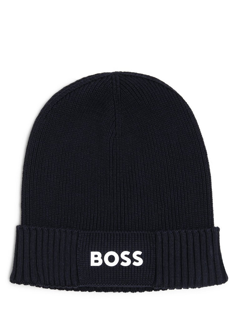 BOSS Green - Czapka męska  Asic_Beanie-X, niebieski