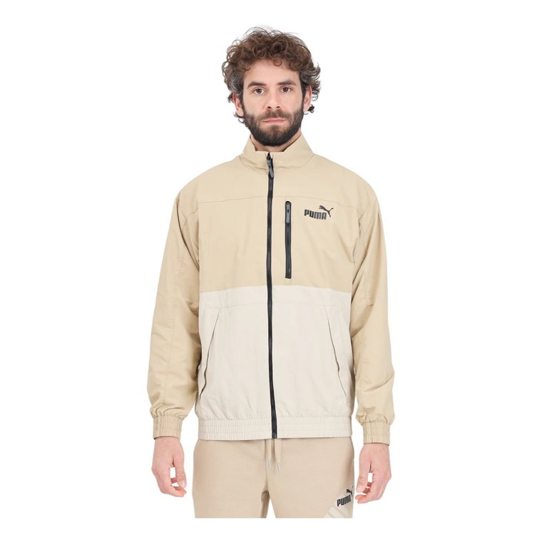 Beige Windbreaker Kurtka Puma