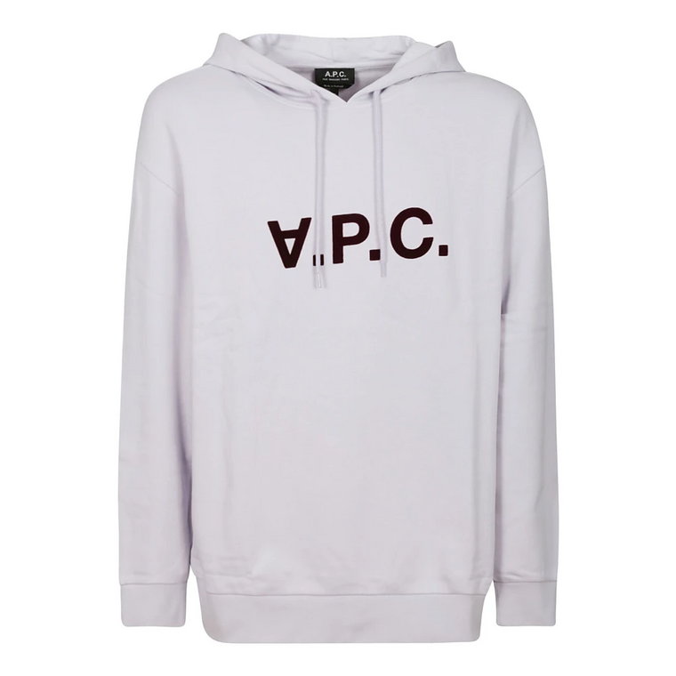 Bawełniany Hoodie z Nadrukiem Logo A.p.c.