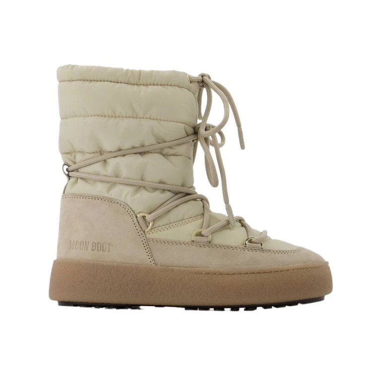 Moon Bot LTrack Suede Nylon in Beige Moon Boot