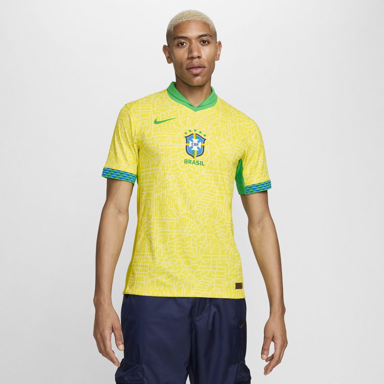 Męska koszulka piłkarska Nike Dri-FIT ADV Authentic Brazylia Match 2024 (wersja domowa) - Żółty