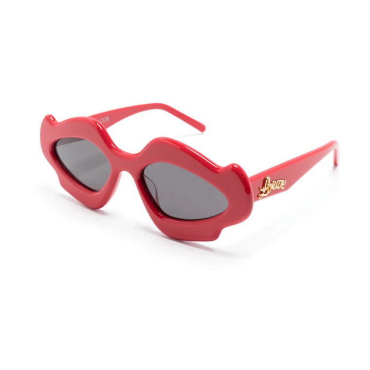 Czerwone okulary przeciwsłoneczne na co dzień Loewe
