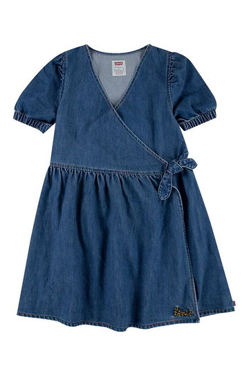 Levi's sukienka jeansowa dziecięca kolor granatowy mini rozkloszowana