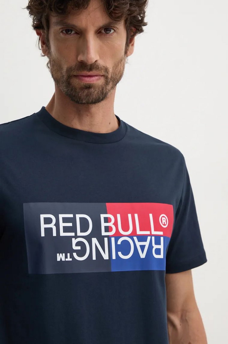 Red Bull Racing x Pepe Jeans t-shirt bawełniany męski kolor granatowy z nadrukiem RM500001