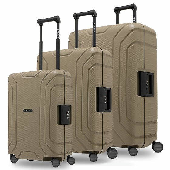 Redolz Essentials 15 walizka na 4 kółkach 3-częściowa z trzypunktowym zapięciem cool beige