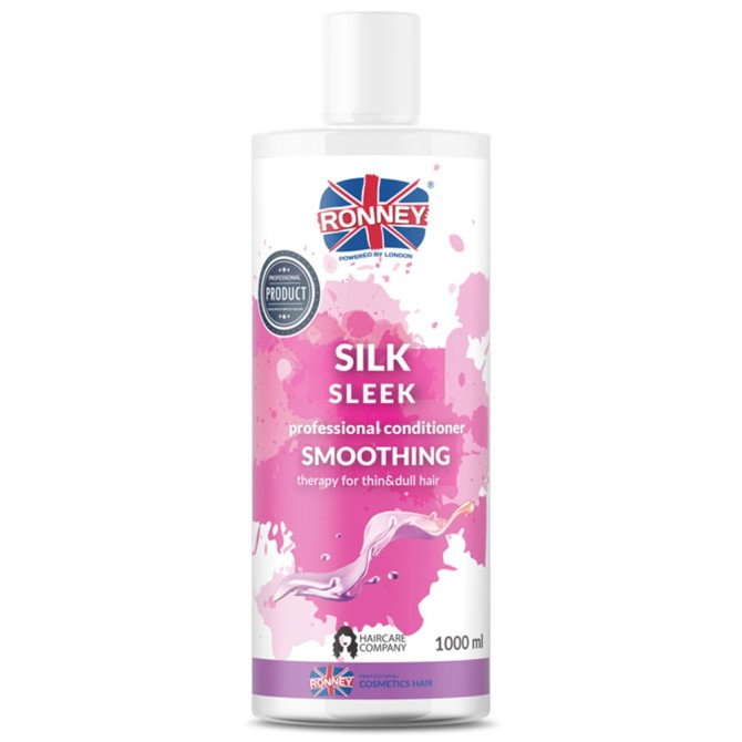 Ronney Silk Sleek Professional Conditioner Smoothing wygładzająca odżywka do włosów cienkich i matowych 1000ml