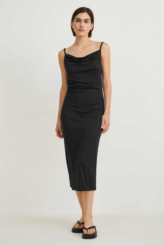 C&A Sukienka podkreślająca figurę, Czarny, Rozmiar: XL