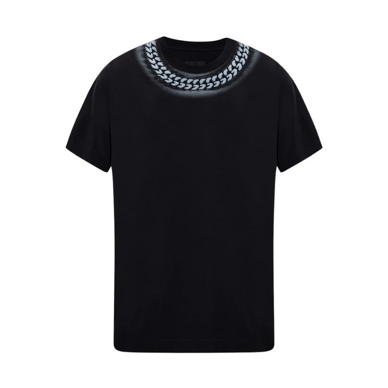 Slim Fit Łańcuch Kołnierz Wytłaczane Etykieta Koszulka Givenchy