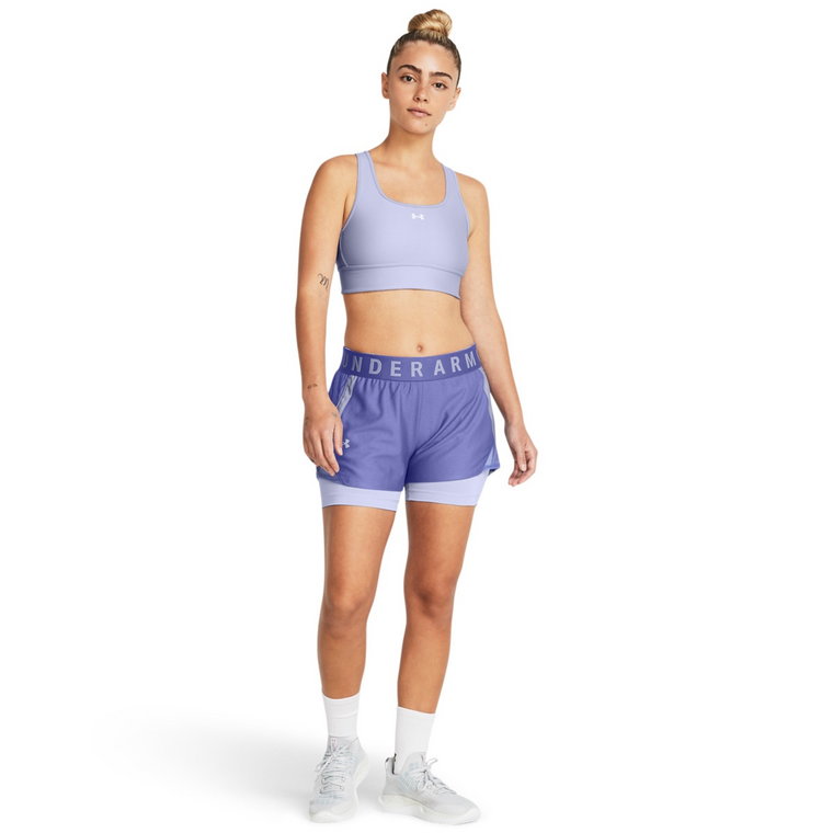 Damskie spodenki treningowe Under Armour Play Up 2-in-1 Shorts - fioletowe