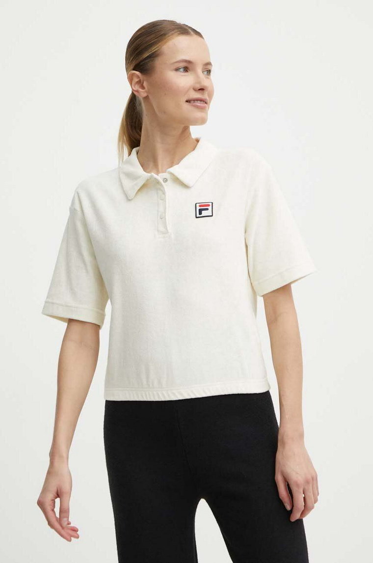 Fila polo bawełniane Lusaka kolor beżowy FAW0753