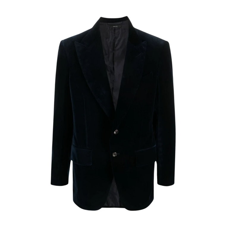 Midnight Blue Velvet Blazer Jacket Tom Ford