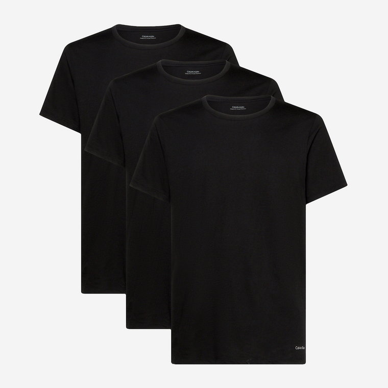 Zestaw koszulek bawełnianych męskich Calvin Klein Underwear 000NB4011E-001 L 3 szt. Czarny (8719853076743). T-shirty męskie