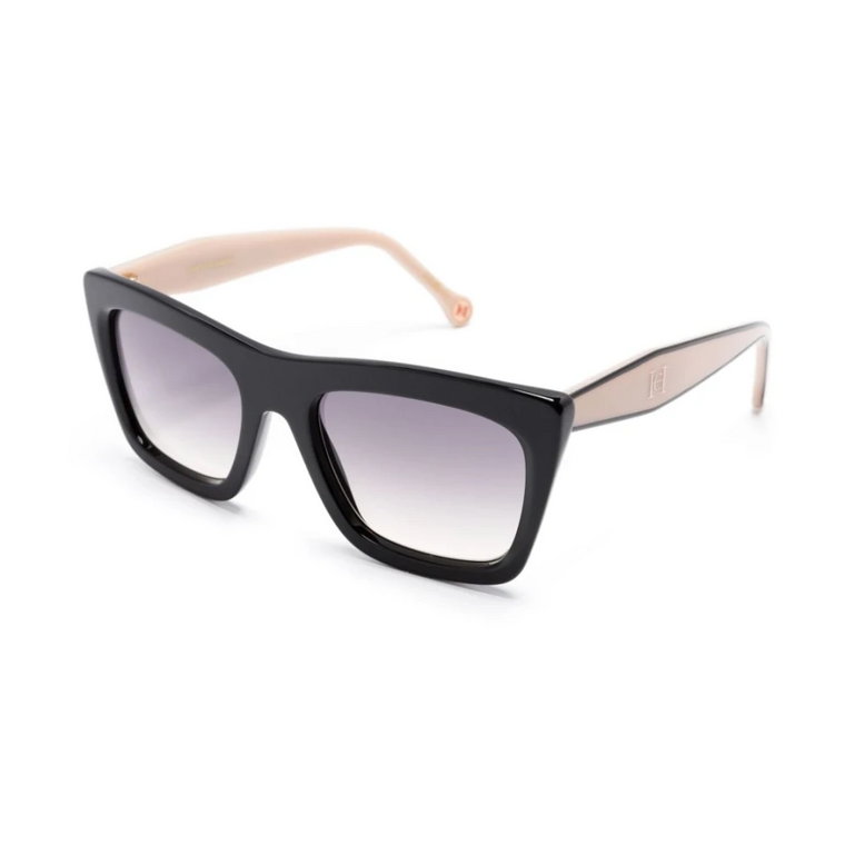 Czarne okulary przeciwsłoneczne z oryginalnym etui Carolina Herrera