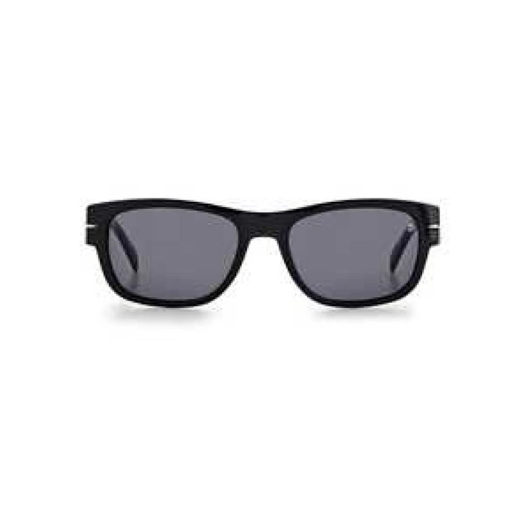 Czarne okulary przeciwsłoneczne Ss23 dla mężczyzn Eyewear by David Beckham