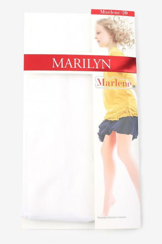 Rajstopy dziecięce białe gładkie Marlene 20 Marilyn