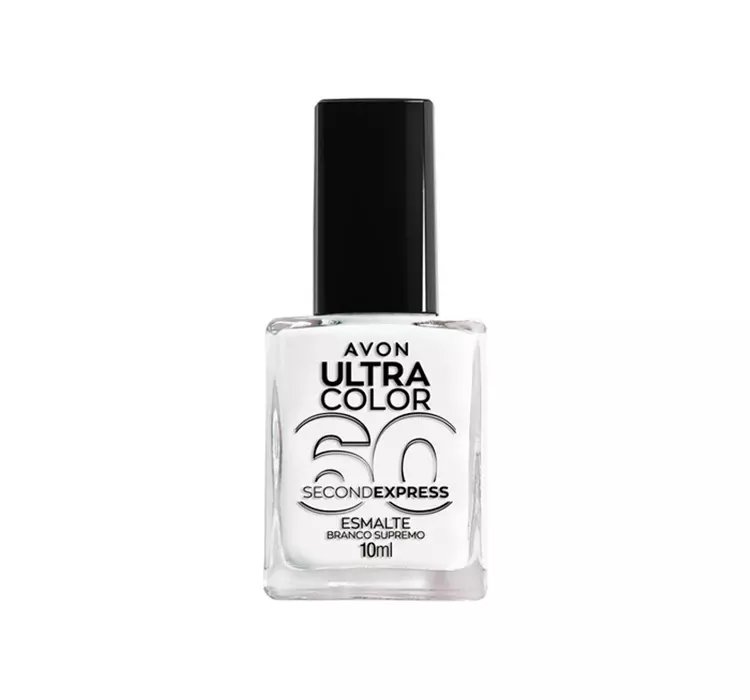 AVON ULTRA COLOUR 60 SECOND EXPRESS SZYBKOSCHNĄCY LAKIER DO PAZNOKCI WOW WHITE 10ML