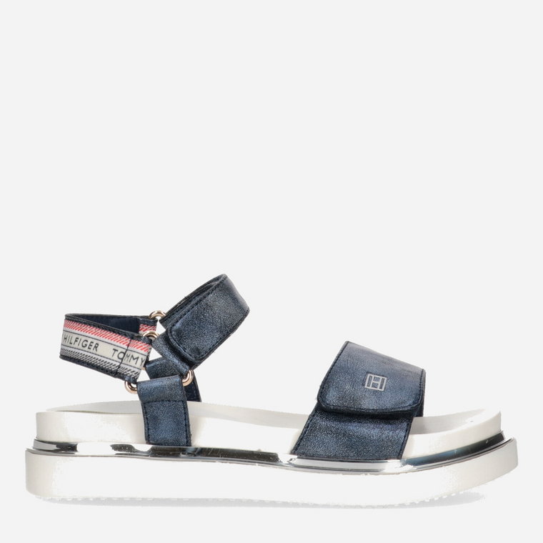 Sandały dziecięce Tommy Hilfiger Platform Velcro Sandal T3A2-32760-0568800- 36 Blue (8052578183083). Sandały dziewczęce