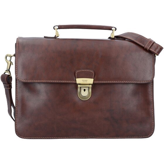 Picard Toscana Leather Briefcase 37 cm kastanie