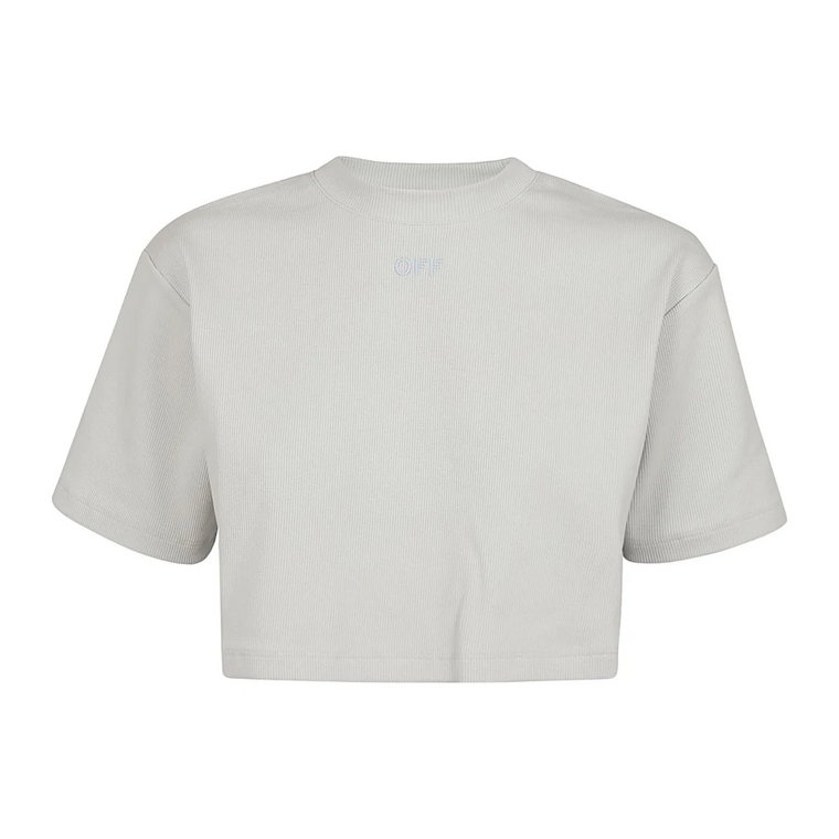 Arctic Ice Rib Cropped Tee Off White