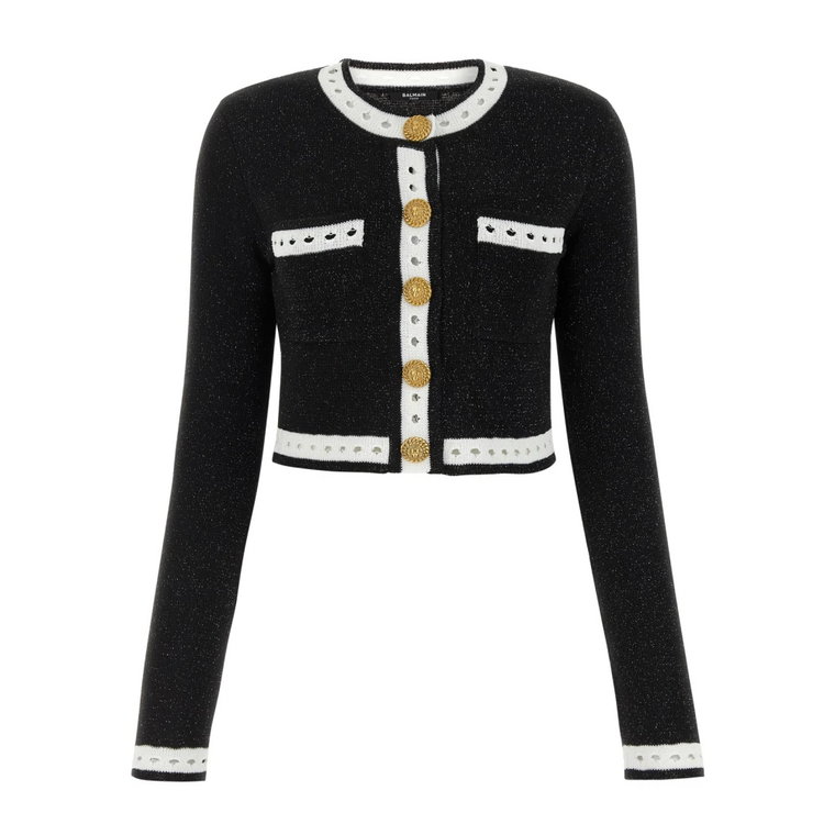 Koronkowy Sweter Rozpinany Balmain