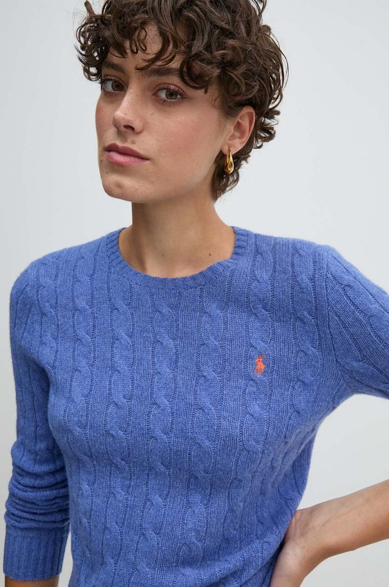 Polo Ralph Lauren sweter wełniany kolor niebieski  211910421