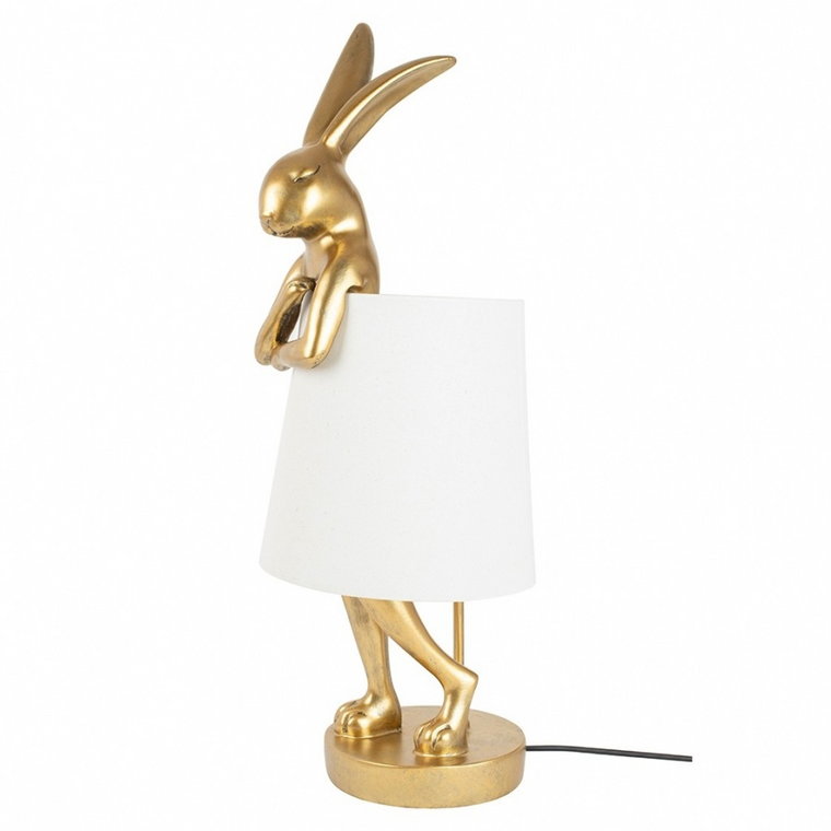Kare lampa stołowa rabbit złota / biała kod: 61598