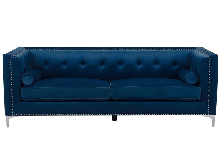 Sofa trzyosobowa BELIANI Avaldsenes, niebieska, 58x176 cm