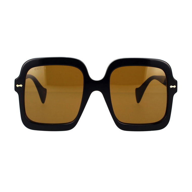 Kwadratowe, Oversize Okulary Przeciwsłoneczne z Detalem z Emalii Gucci