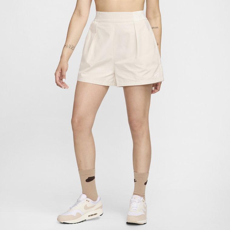 Damskie spodenki z wysokim stanem 8 cm Nike Sportswear Collection - Brązowy