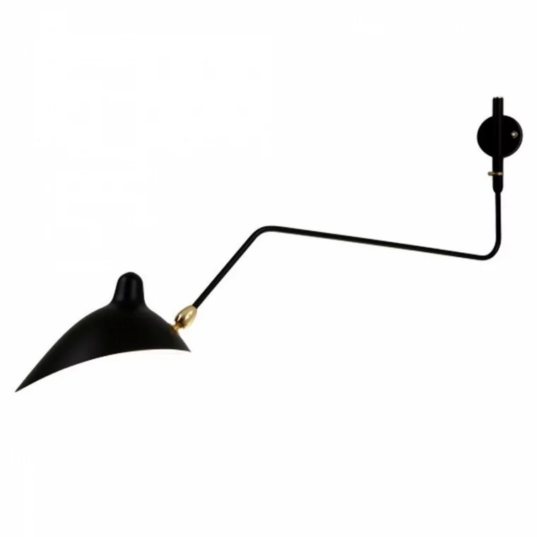 Lampa ścienna crane-1w czarna 99 cm kod: W8701