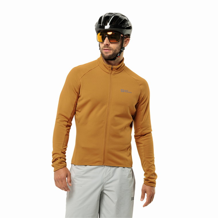 Męska kurtka polarowa rowerowa Jack Wolfskin GRAVEX THERMO FZ M salted caramel - S