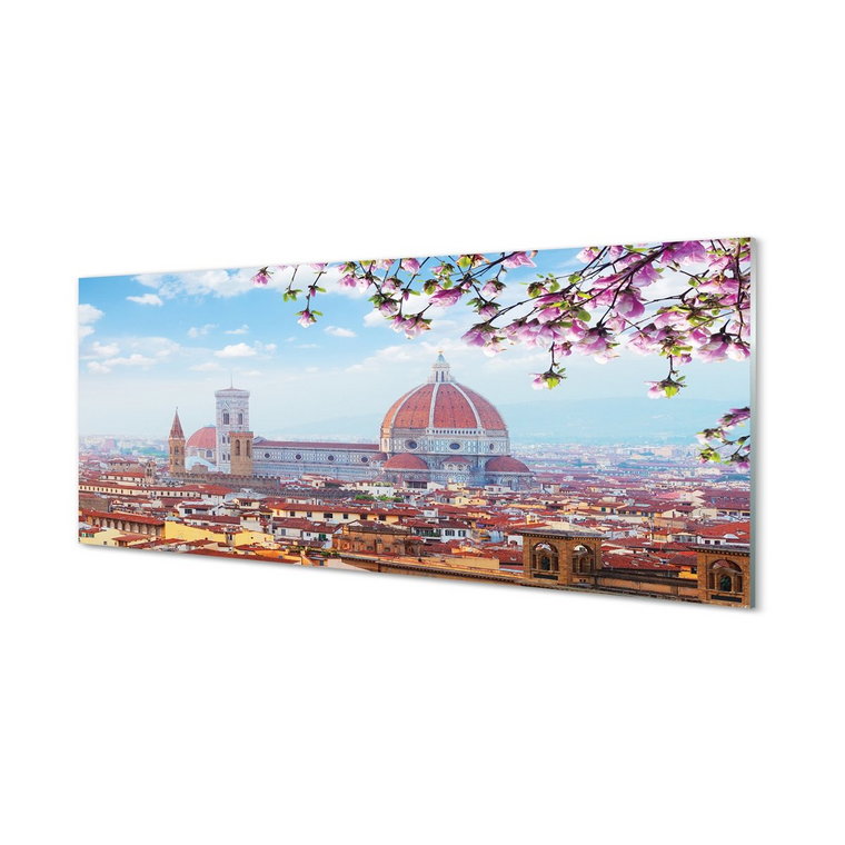 Płyta szklana Włochy Katedra panorama noc 125x50 cm