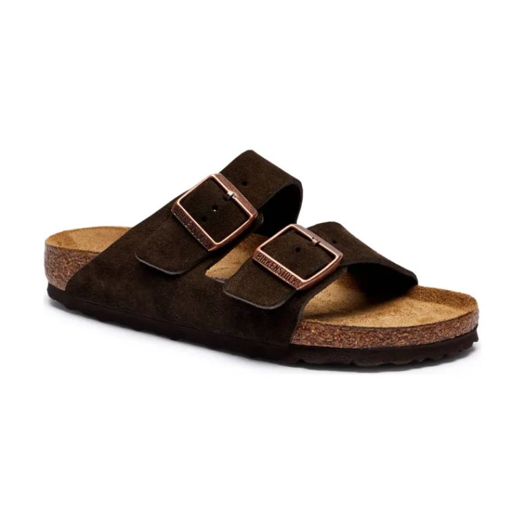 Birkenstock Skórzane klapki Arizona SFB LEVE