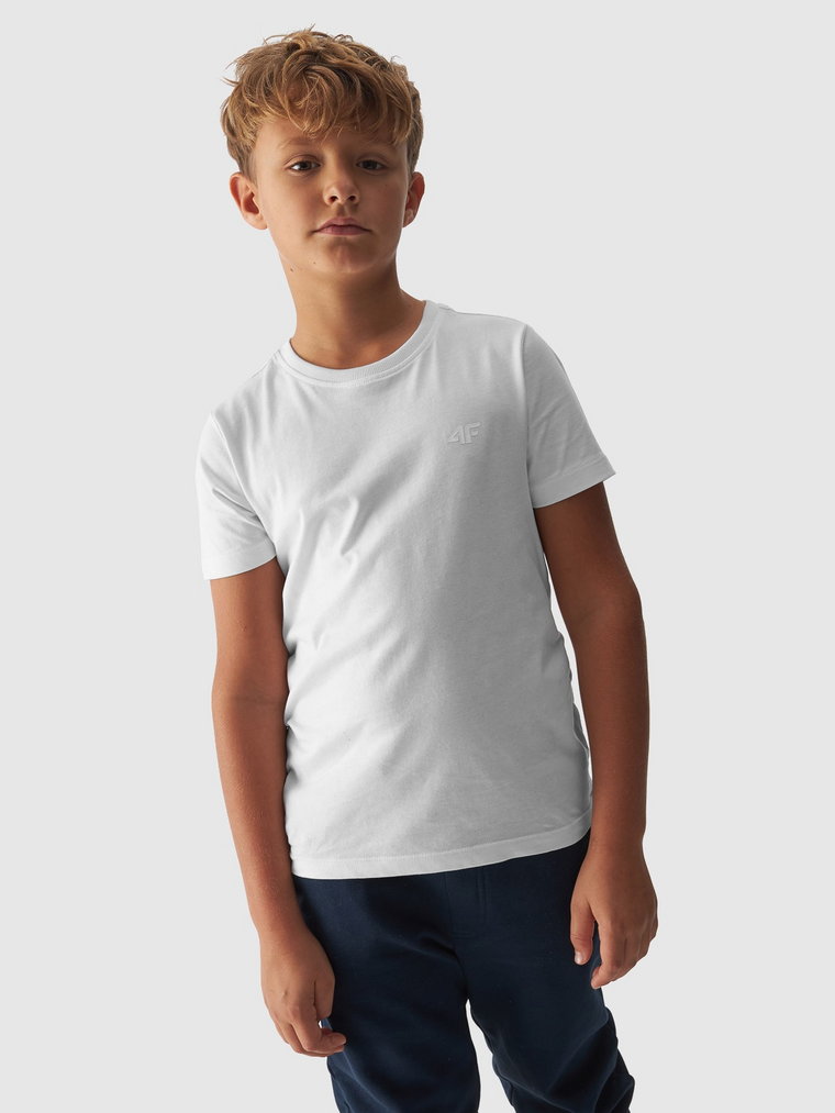 T-shirt gładki chłopięcy - biały