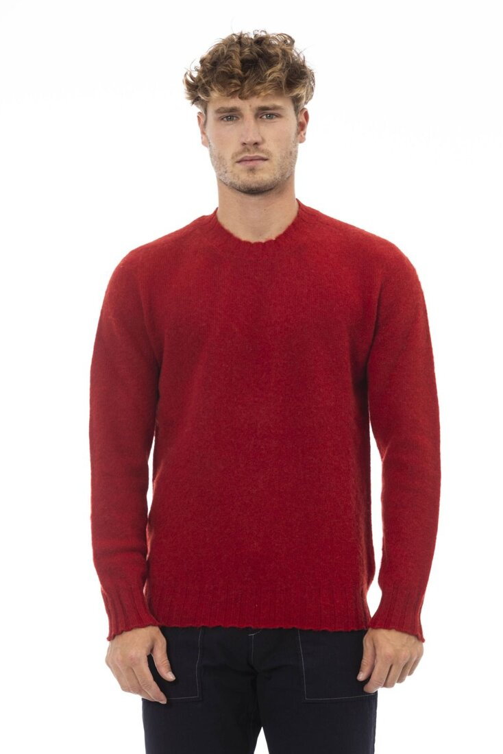 Swetry marki Alpha Studio model AU7290C kolor Czerwony. Odzież męska. Sezon:
